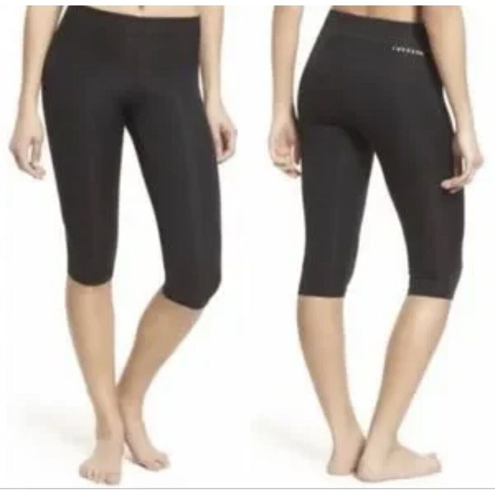 IVY PARK Womens Sculptured Breathable Sweat Wicking Pocket Black Capri Size‎ S